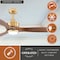 Vaxcel Curtiss Satin Brass Mid-Century Modern MCM Wood Propeller Ceiling Fan with LED Light Kit and Remote F0097 - alternate 10